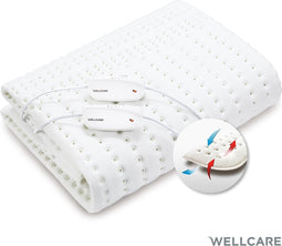 Wellcare WE167UBATHD Elektrische warmte deken | 2P | Eco Fleece | 120 min timer | Extra voetwarmte | 160 x 150 cm | 4D DWF|