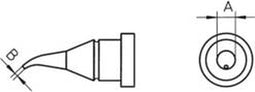 Weller LT-1X Soldeerpunt Ronde vorm, gebogen Grootte soldeerpunt 0.4 mm Inhoud: 1 stuk(s)