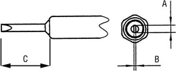 Weller NT H Soldeerpunt Beitelvorm Grootte soldeerpunt 0.8 mm Inhoud: 1 stuk(s)