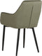 WELLSTON - Eetkamerstoel set van 2 - Olijfgroen - Fluweel