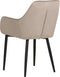 WELLSTON - Eetkamerstoel set van 2 - Taupe - Fluweel