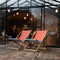 Weltevree | Beach Chair | Strandstoel Opvouwbaar, Tuinstoel, Campingstoel, Kampeer Stoel Strand | Beukenhout & Organisch Katoen | Geel/Groen