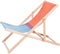 Weltevree | Beach Chair | Strandstoel Opvouwbaar, Tuinstoel, Campingstoel, Kampeer Stoel Strand | Beukenhout & Organisch Katoen | Rood/Blauw