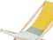 Weltevree | Beach Chair | Strandstoel Opvouwbaar, Tuinstoel, Campingstoel, Kampeer Stoel Strand | Beukenhout & Organisch Katoen | Geel/Groen