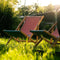 Weltevree | Beach Chair | Strandstoel Opvouwbaar, Tuinstoel, Campingstoel, Kampeer Stoel Strand | Beukenhout & Organisch Katoen | Geel/Groen