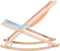 Weltevree | Beach Rocker | Schommelstoel Strand, Tuinstoel, Strandstoel Opvouwbaar, Campingstoel | Beukenhout & Organisch Katoen | Rood/Blauw