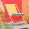 Weltevree | Beach Rocker | Schommelstoel Strand, Tuinstoel, Strandstoel Opvouwbaar, Campingstoel | Beukenhout & Organisch Katoen | Rood/Blauw