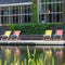 Weltevree | Beach Rocker | Schommelstoel Strand, Tuinstoel, Strandstoel Opvouwbaar, Campingstoel | Beukenhout & Organisch Katoen | Geel/Groen