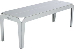 Weltevree | Bended Bench | Tuinbank - Buitenbank 3 Persoons | Aluminium Gepoedercoate Afwerking | Tuinmeubel | Agaatgrijs RAL 7038