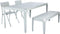 Weltevree | Bended Bench | Tuinbank - Buitenbank 3 Persoons | Aluminium Gepoedercoate Afwerking | Tuinmeubel | Agaatgrijs RAL 7038