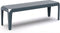 Weltevree | Bended Bench | Tuinbank | Buitenbank 3 Persoons | Aluminium Gepoedercoate Afwerking | Tuinmeubel | Grijsblauw RAL 5008