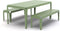 Weltevree | Bended Bench | Tuinbank | Buitenbank 3 Persoons | Aluminium Gepoedercoate Afwerking | Tuinmeubel | Lichtgroen RAL 6021