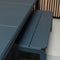 Weltevree | Bended Bench | Tuinbank | Buitenbank 3 Persoons | Aluminium Gepoedercoate Afwerking | Tuinmeubel | Grijsblauw RAL 5008