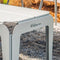 Weltevree | Bended Bench | Tuinbank - Buitenbank 3 Persoons | Aluminium Gepoedercoate Afwerking | Tuinmeubel | Agaatgrijs RAL 7038