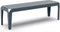 Weltevree | Bended Bench | Tuinbank | Buitenbank 3 Persoons | Aluminium Gepoedercoate Afwerking | Tuinmeubel | Grijsblauw RAL 5008