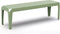 Weltevree | Bended Bench | Tuinbank | Buitenbank 3 Persoons | Aluminium Gepoedercoate Afwerking | Tuinmeubel | Lichtgroen RAL 6021