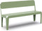 Weltevree | Bended Bench | Tuinbank met Rugleuning | Buitenbank 3 Persoons | Aluminium Gepoedercoate Afwerking | Tuinmeubel | Lichtgroen RAL 6021
