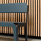 Weltevree | Bended Bench | Tuinbank met Rugleuning | Buitenbank 3 Persoons | Aluminium Gepoedercoate Afwerking | Tuinmeubel | Grijsblauw RAL 5008