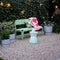 Weltevree | Bended Bench | Tuinbank met Rugleuning - Buitenbank 3 Persoons | Aluminium Gepoedercoate Afwerking | Tuinmeubel | Agaatgrijs RAL 7038