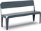 Weltevree | Bended Bench | Tuinbank met Rugleuning | Buitenbank 3 Persoons | Aluminium Gepoedercoate Afwerking | Tuinmeubel | Grijsblauw RAL 5008