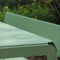 Weltevree | Bended Bench | Tuinbank met Rugleuning | Buitenbank 3 Persoons | Aluminium Gepoedercoate Afwerking | Tuinmeubel | Lichtgroen RAL 6021