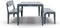 Weltevree | Bended Bench | Tuinbank met Rugleuning | Buitenbank 3 Persoons | Aluminium Gepoedercoate Afwerking | Tuinmeubel | Grijsblauw RAL 5008