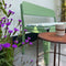 Weltevree | Bended Bench | Tuinbank met Rugleuning | Buitenbank 3 Persoons | Aluminium Gepoedercoate Afwerking | Tuinmeubel | Lichtgroen RAL 6021