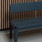Weltevree | Bended Bench | Tuinbank met Rugleuning | Buitenbank 3 Persoons | Aluminium Gepoedercoate Afwerking | Tuinmeubel | Grijsblauw RAL 5008