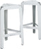 Weltevree | Bended Stool High | Hoge Stalen Bar Stoel Buiten | Tuinstoel, Barstoel | Gepoedercoat Staal | Agaatgrijs RAL 7038