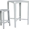 Weltevree | Bended Stool High | Hoge Stalen Bar Stoel Buiten | Tuinstoel, Barstoel | Gepoedercoat Staal | Agaatgrijs RAL 7038