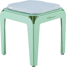 Weltevree | Bended Stool | Krukje buiten, Multifunctionele Kruk & Bijzettafel Buiten | Aluminium Gepoedercoat | Lichtgroen RAL 6021