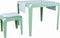 Weltevree | Bended Stool | Krukje buiten, Multifunctionele Kruk & Bijzettafel Buiten | Aluminium Gepoedercoat | Lichtgroen RAL 6021