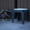 Weltevree | Bended Stool | Krukje buiten, Multifunctionele Kruk & Bijzettafel Buiten | Aluminium Gepoedercoat | Grijsblauw RAL 5008