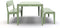 Weltevree | Bended Table | Aluminium Tuintafel 90 x 180 cm | Tuinmeubel, Buitentafel, Eettafel Buiten | Tuin Tafel 6 Personen | Lichtgroen