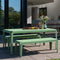 Weltevree | Bended Table | Aluminium Tuintafel 90 x 180 cm | Tuinmeubel, Buitentafel, Eettafel Buiten | Tuin Tafel 6 Personen | Lichtgroen