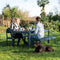Weltevree | Bended Table | Aluminium Tuintafel 90 x 180 cm | Tuinmeubel, Buitentafel, Eettafel Buiten | Tuin Tafel 6 Personen | Lichtgroen
