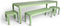 Weltevree | Bended Table | Aluminium Tuintafel 90 x 270 cm | Tuinmeubel, Buitentafel, Eettafel Buiten | Tuin Tafel 12 Personen | Lichtgroen