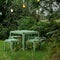 Weltevree | Bended Table | Aluminium Tuintafel 90 x 90 cm | Tuinmeubel, Buitentafel Vierkant, Eettafel Buiten | Tuin Tafel 4 Personen | Lichtgroen