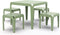 Weltevree | Bended Table | Aluminium Tuintafel 90 x 90 cm | Tuinmeubel, Buitentafel Vierkant, Eettafel Buiten | Tuin Tafel 4 Personen | Lichtgroen