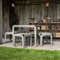 Weltevree | Bended Table | Aluminium Tuintafel 90 x 90 cm | Tuinmeubel, Buitentafel Vierkant, Eettafel Buiten | Tuin Tafel 4 Personen | Grijsblauw