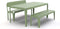 Weltevree | Bended Table | Aluminium Tuintafel 90 x 90 cm | Tuinmeubel, Buitentafel Vierkant, Eettafel Buiten | Tuin Tafel 4 Personen | Grijsblauw