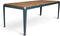 Weltevree | Bended Table Wood | Duurzame Tuintafel Hout & Staal 90 x 220 cm | Eettafel Buiten Essenhout, Tuinmeubel | Tuin Tafel 8 Personen | Grijsblauw