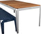 Weltevree | Bended Table Wood | Duurzame Tuintafel Hout & Staal 90 x 220 cm | Eettafel Buiten Essenhout, Tuinmeubel | Tuin Tafel 8 Personen | Agaatgrijs