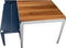 Weltevree | Bended Table Wood | Duurzame Tuintafel Hout & Staal 90 x 220 cm | Eettafel Buiten Essenhout, Tuinmeubel | Tuin Tafel 8 Personen | Agaatgrijs