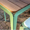 Weltevree | Bended Table Wood | Duurzame Tuintafel Hout & Staal 90 x 220 cm | Eettafel Buiten Essenhout, Tuinmeubel | Tuin Tafel 8 Personen | Agaatgrijs