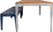 Weltevree | Bended Table Wood | Duurzame Tuintafel Hout & Staal 90 x 220 cm | Eettafel Buiten Essenhout, Tuinmeubel | Tuin Tafel 8 Personen | Agaatgrijs