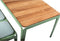 Weltevree | Bended Table Wood | Duurzame Tuintafel Hout & Staal 90 x 220 cm | Eettafel Buiten Essenhout, Tuinmeubel | Tuin Tafel 8 Personen | Lichtgroen