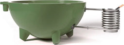 Weltevree | Dutchtub Original | Hottub Houtgestookt | Jacuzzi, Zwembad, Bad Voor Buiten | Olijfgroen RAL 6011 | Polyester | Hottub voor Buiten | 600 Liter