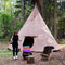 Weltevree | Fieldchair | Tuinstoel Loungestoel Buiten incl, Schapenvacht Bruin | Naturel