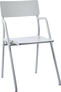 Weltevree | Flip Up Chair | Buitenstoel, Design Tuinstoel met Opklapbare Zitting | Aluminium | Gepoedercoat | Agaatgrijs RAL 7038
